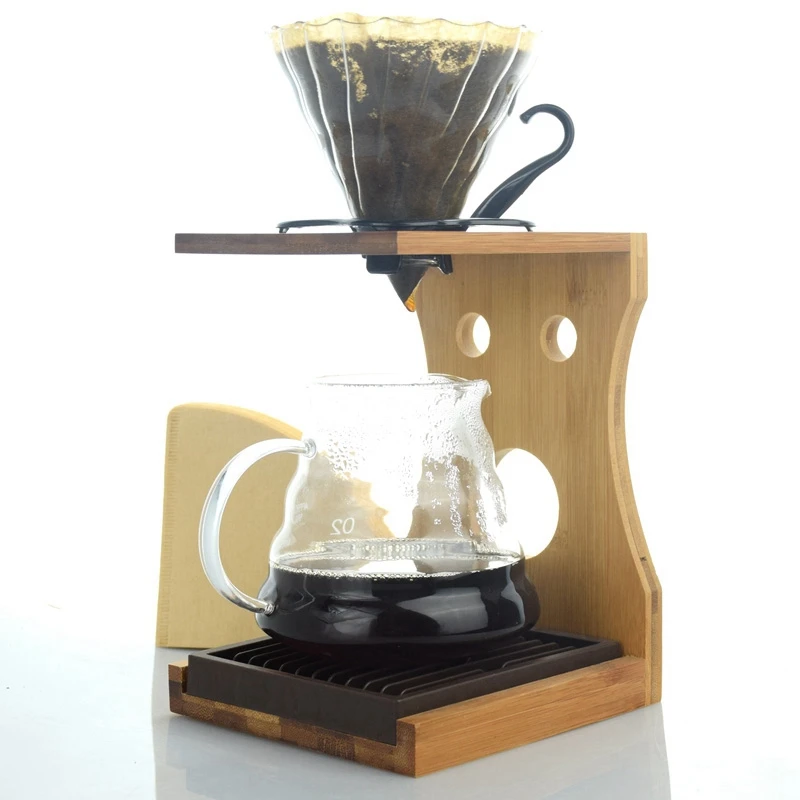 ELEG-Bamboo V60 пивоваренный стенд бариста кофе стойка для капельницы держатель стойки