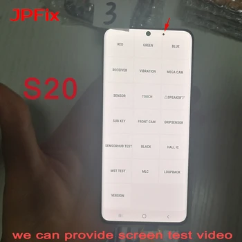 

JPFix Super AMOLED For Samsung S20 G980 S20 Plus G985 S20+ LCD Touch Screen Replacement Display Assembly Dot Screen With Frame