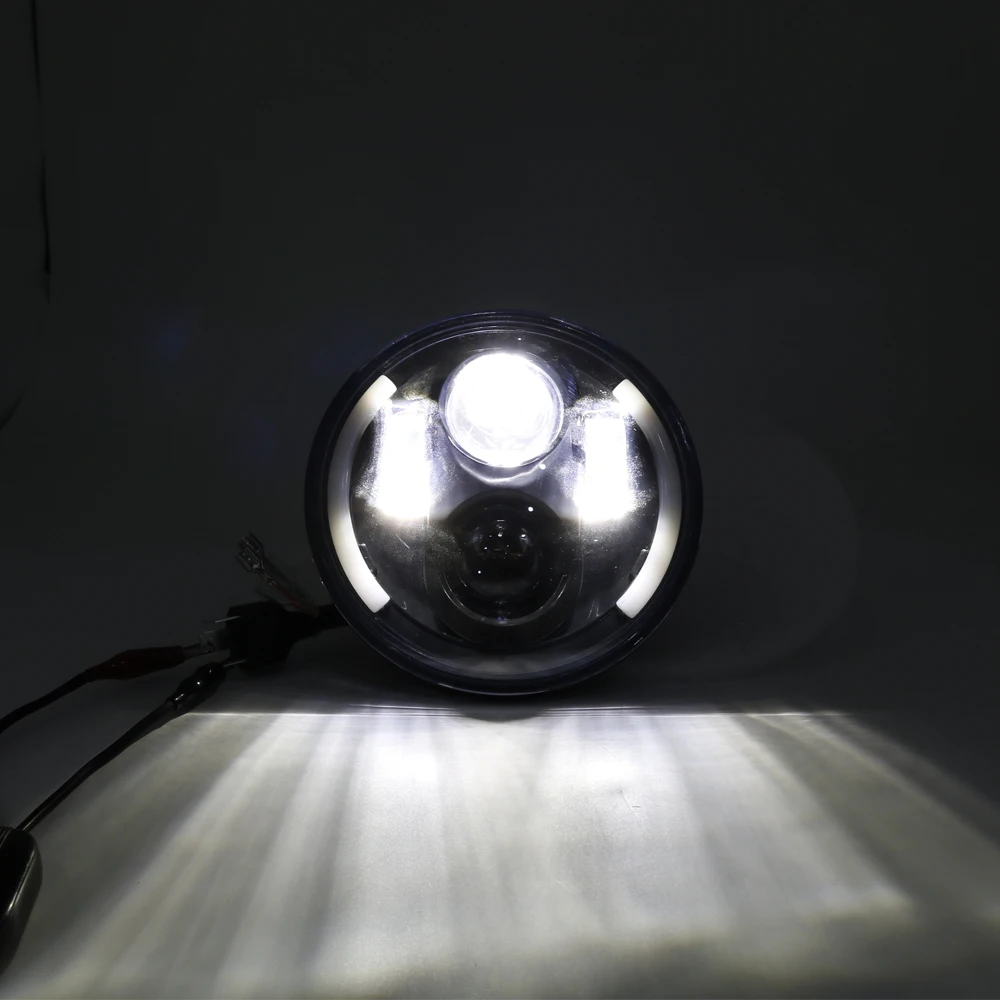 5 3/" светодиодные фары мотоцикла для светодиодных фар DRL angel eye led 5,75" для sportster 883