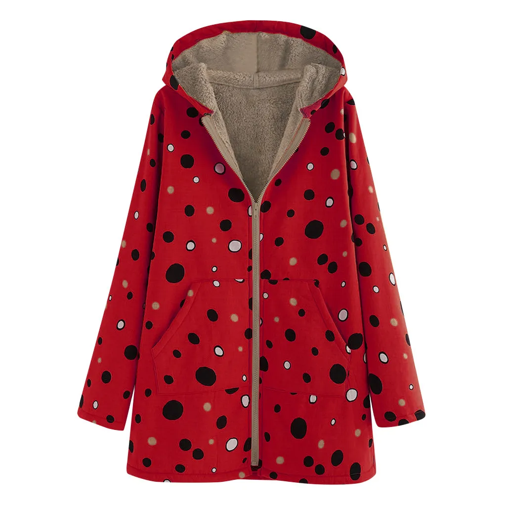 Abrigos Mujer Invierno элегантное женское модное зимнее пальто с карманами на молнии с длинным рукавом размера плюс с капюшоном Женская парка# J30 - Цвет: Красный