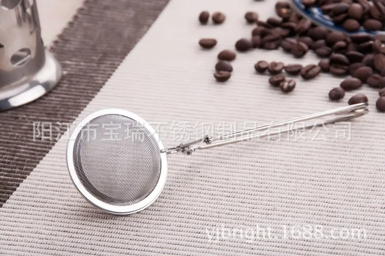 Amazon Hot Selling Stainless Steel Handle Tea Ball Tea Filter Tea Strainer diao liao qiu X4. 5cm