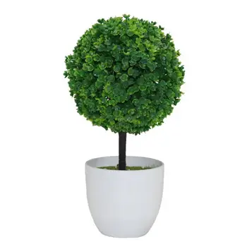 

1pc green bonsai Artificial Plants small tree art home/garden/desk plants greenry plastic deco craft potted supplies fake w X7L0