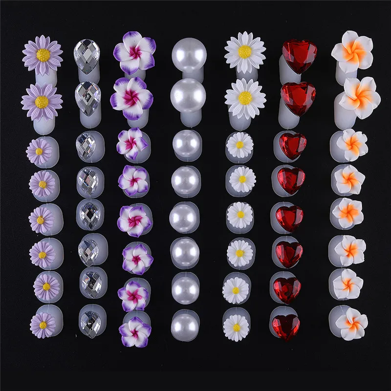 8pcs/Lot Soft Silicone Toe Separator Foot Finger Divider Form Manicure Pedicure Care Nail Art Tool Flower Holder Accessory