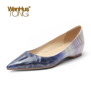 

Wanhuatong Pointed Toe Flat Gradation Color Minimalism Daily Sweet Size45