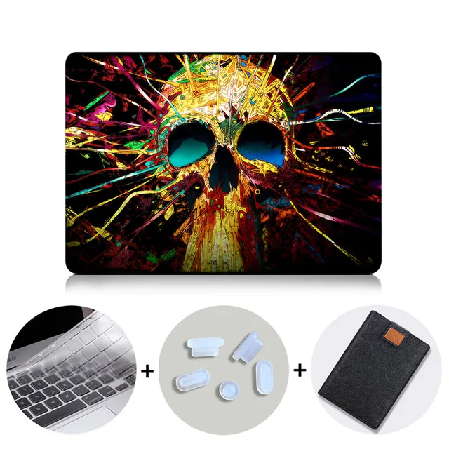 MTT чехол с черепом для Macbook Pro 13 15 дюймов с сенсорной панелью чехол для ноутбука macbook Air Pro retina 11 12 13 15 жесткий чехол - Цвет: MB01