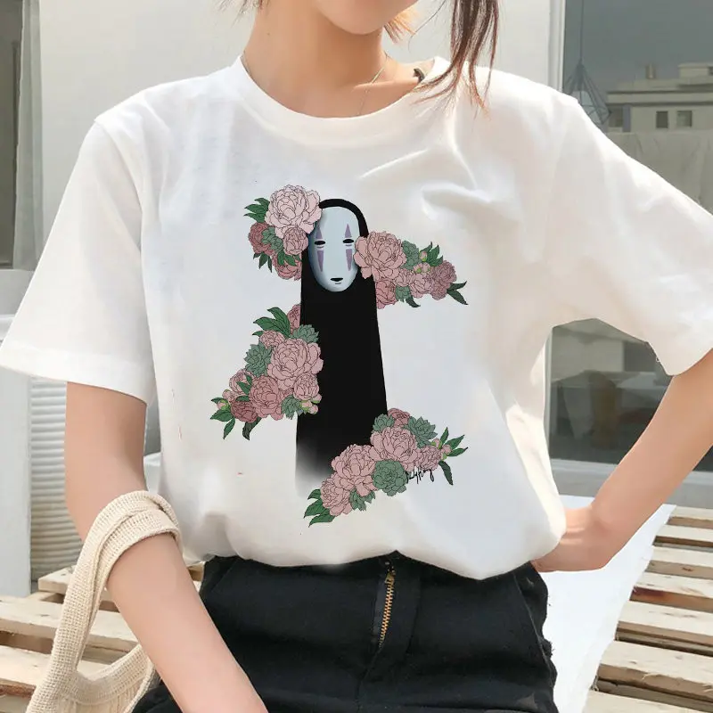 Женская футболка в стиле японского аниме Totoro Spirit Away одежда Хаяо Миядзаки с
