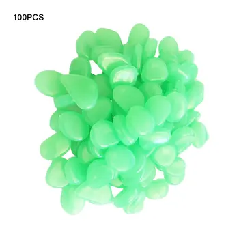 

100pcs/pack Glow Pebbles 2018 hot sale Stones Home Fish Tank Garden Decoration Luminous Glowing In The Dark Accessory for Gift