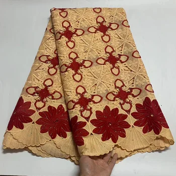 

2020 New African Lace Fabric High Quality Embroidered Nigerian French Lace for Party Swiss Voile Lace in Switzerland Wedding