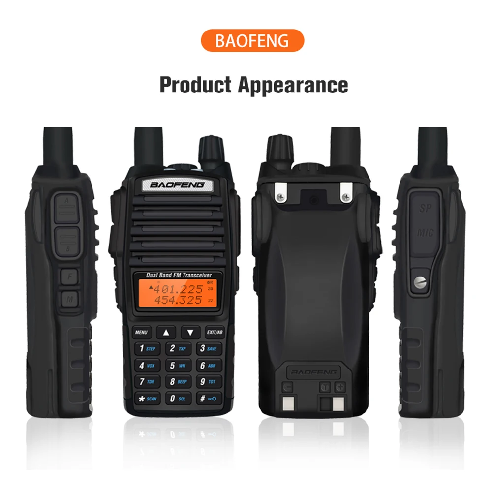 2 шт. реальные 8 Вт UV 82 иди и болтай Walkie Talkie “иди 10 км uv Портативный двухстороннее