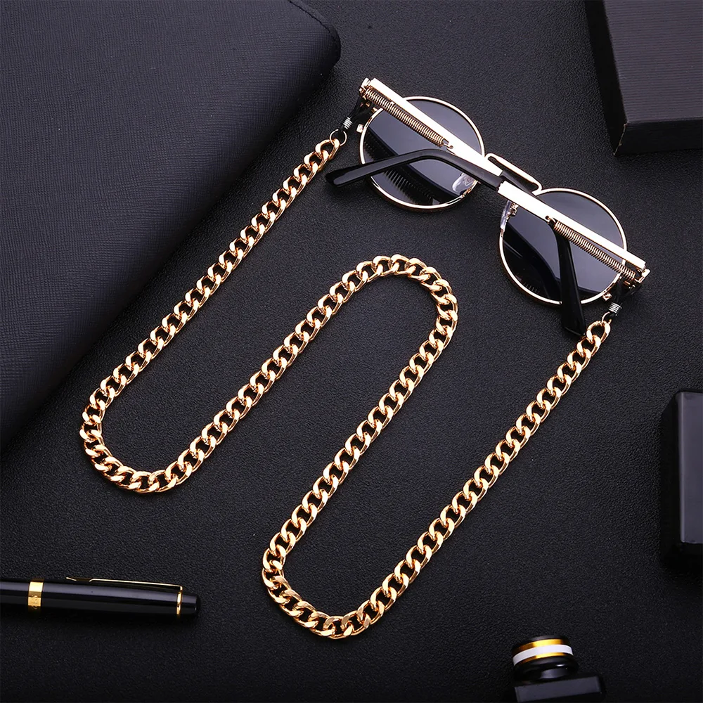 Модные шикарные женские Золотые Серебряные очки для очков солнечные очки с цепочкой для чтения украшенный бисером цепочка для глаз держатель шнура шейный ремень веревка D40