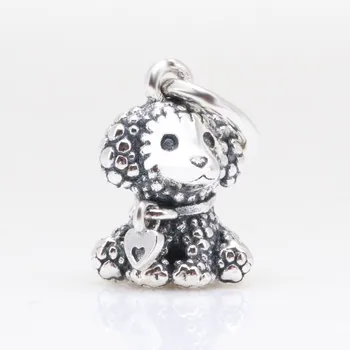 

Original 925 Sterling Silver Charm Creative Cute Dog Pendant Fit Pandora Women Bracelet & Necklace Diy Jewelry