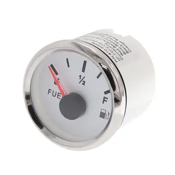 

Red Backlight Fuel Level Gauge 0~190ohm / 240-33ohm fit Boat Car 52mm Fuel Level Indicator E-1/2-F