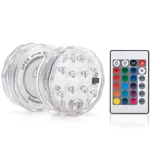 

16 Colors Underwater LED Light Remote Control Submersible Lamp IP68 Waterproof Outdoor Garden Swimming Pool Bathroom Decoration