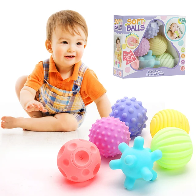 Kid Soft Glue Multi-arts Hand Grasp Ball Perception Ball Baby 3D Touch Ball Massage Ball Baby Learn To Crawl Massage Ball Toy 1