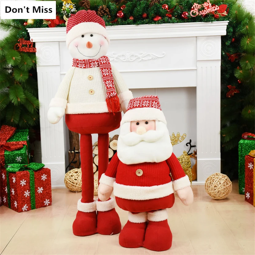 

Big 100cm Santa Claus Snowman Christmas Dolls Ornaments Natal Pendant New Year christmas decorations for home navidad 2020