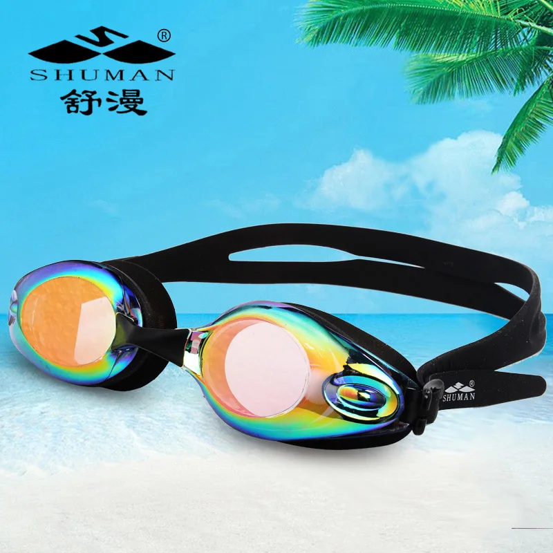 

New Style Goggles Waterproof Anti-fog View High-Definition Electroplated UV-Protection Soft Wear Comfortable Swimming Goggles