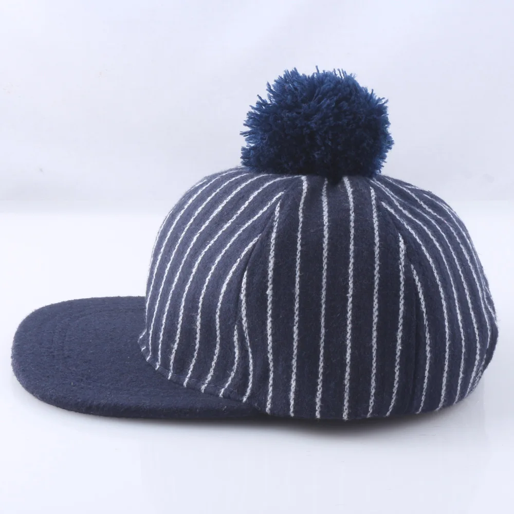 Autumn Winter Woolen Flat Bill Baseball 