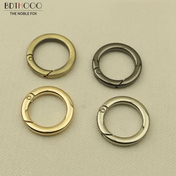

BDTHOOO 20pcs/lot Metal Spring Snap Clasp Ring Buckle Opening Connection Alloy DIY Leather Handbag Belt Strap Parts Accessories