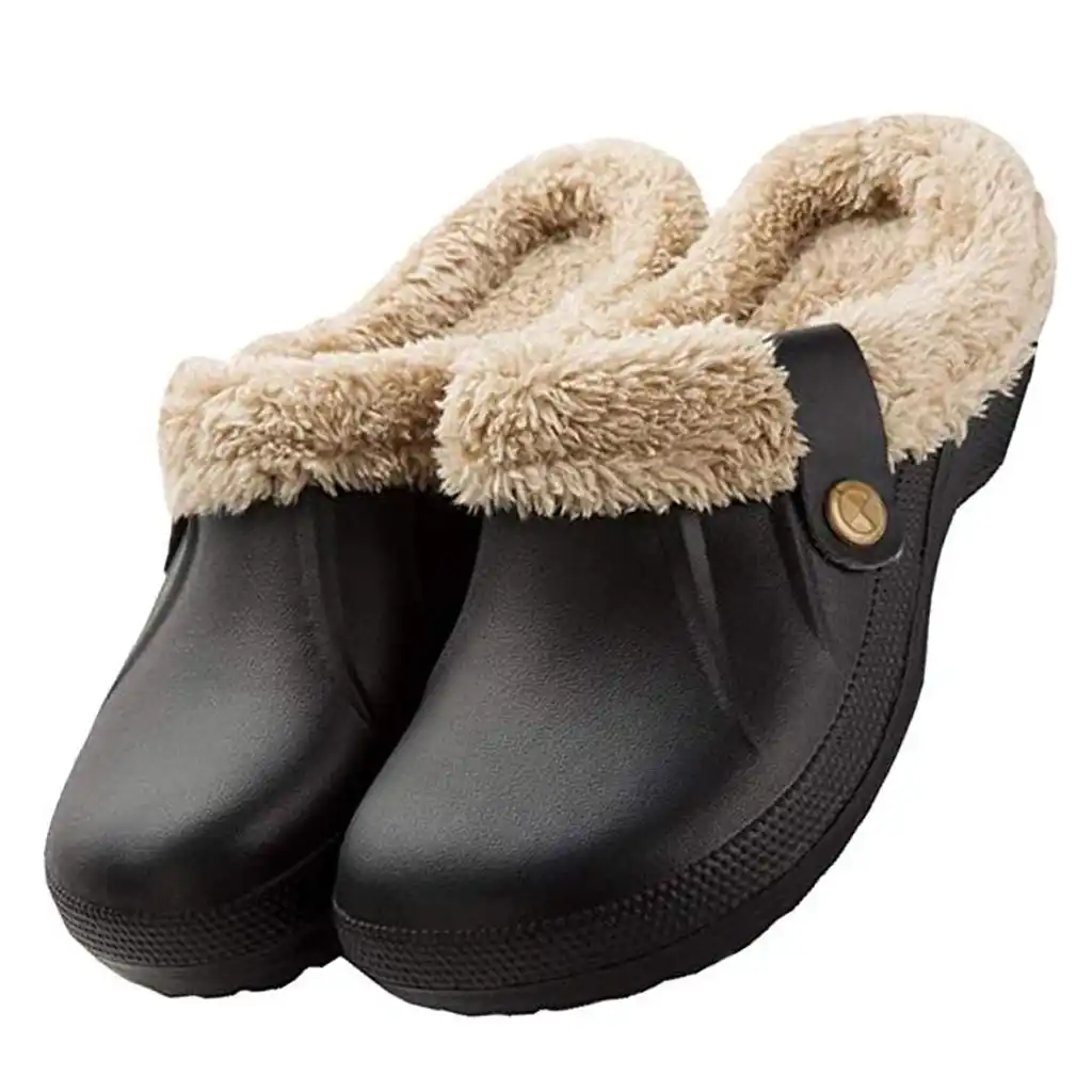 fur clogs