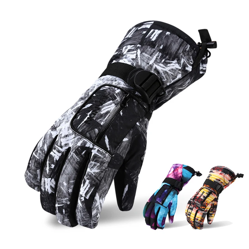 Skiing-Gloves Waterproof Mittens Warm Winter Kids Adult Teenager 5-Colors Outdoor-Sport