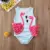 CANIS Flamingo Kid Baby Girl 3D Пэчворк Полосатый Прекрасный Цельный Бикини Купальники Купальный Костюм Купальник Пляж