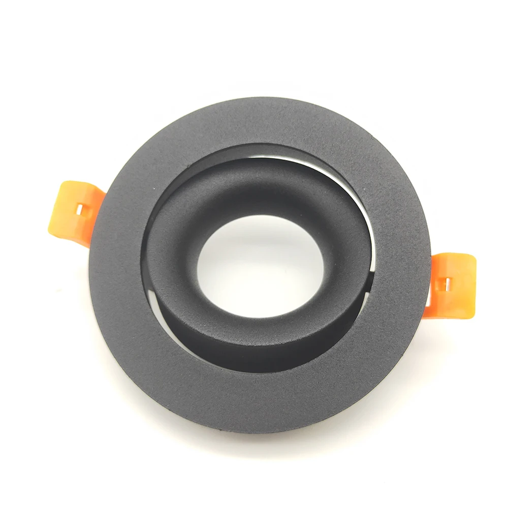 조정 가능한 스포트 통 GU10 MR16 피팅 무광택 흰색 천장 매입 램프 75mm 90mm 컷 홀 전구 교체 가능 다운 라이트