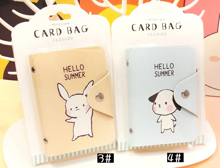 

South Korea Fashion Stationery Korean-style Hipster Wallet Cartoon Card Holder Creative Color Printing
