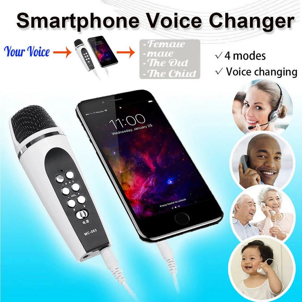 Cellphone Smartphone Mini 4 Modes Sound Voice Changing Microphone Singing Handheld Home PC Karaoke For IPhone For Android Cellphone Smartphone Mini 4 Modes Sound Voice Changing Microphone Singing Handheld Home PC Karaoke For IPhone For Android