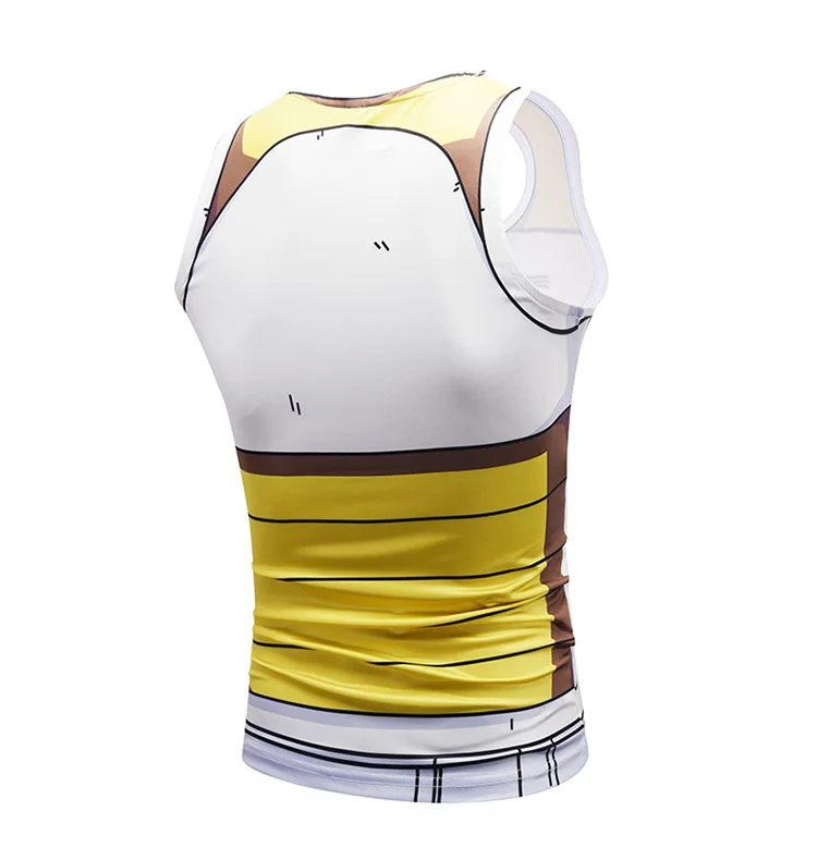 Summer New Style Anime Dragon Ball Vegeta 3D Printted Waistcoat Students Youth National Trends Muscle Waistcoat Men's