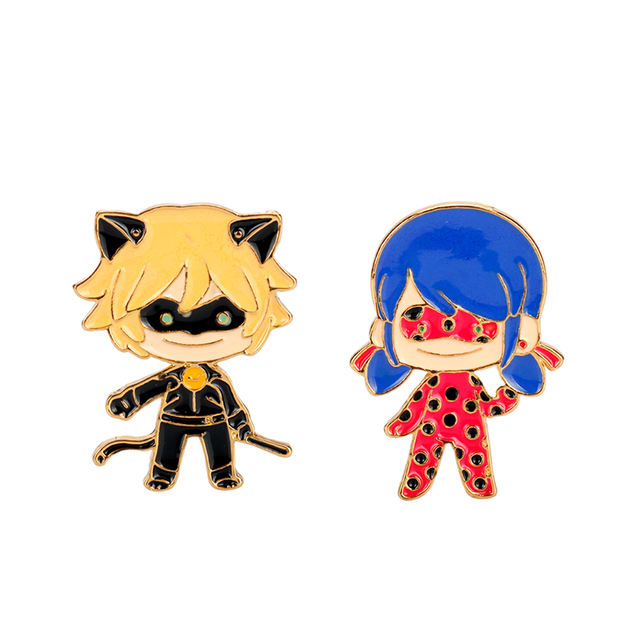 19 New Ladybug Anime Figure Brooch Marinette Cat Noir Enamel Pins Cute Cartoon Christmas Jewelry Gift For Kids Girl Women Perfectostore Trend Product High Product Quality Best Seller 19