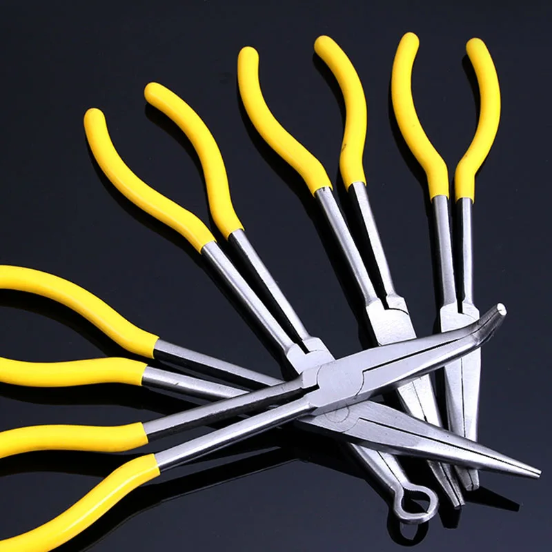 

0 25 45 90 Degree Ring Shape Straight Bent Long Needle Nose Pliers for Mechanics Electricians Craft Hobby Tools HVR88