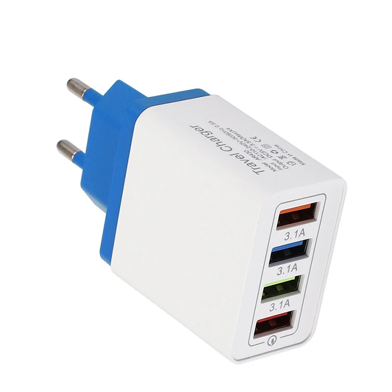 

2019 Hot 1 Pcs 4 Ports Universal USB Travel Wall Fast Charger Power Adapter For DOY