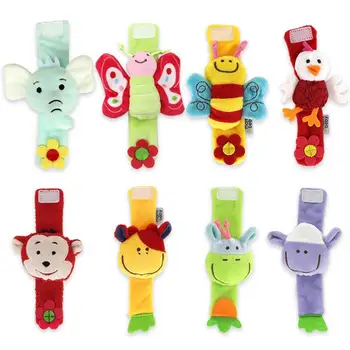 

Baby Wrist Rattles Educational Development Soft Animal Toy