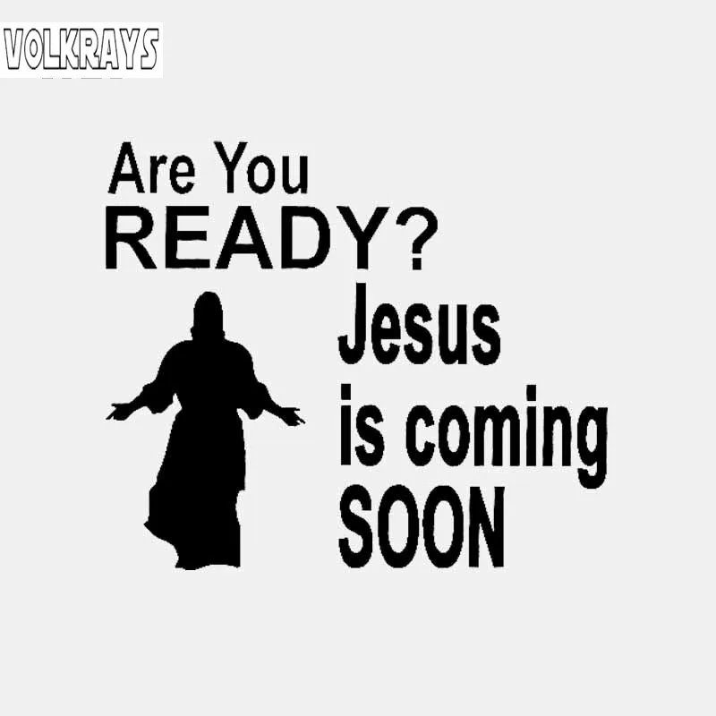 Volkrays креативные автомобильные стикеры вы готовы? Jesus Is Coming Soon религиозная
