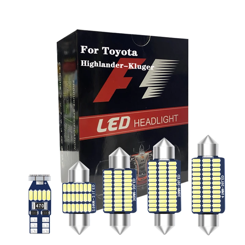 TXWD Canbus LED Interior Light For Toyota Highlander Kluger 2001-2021 Vehicle Accessories Map Dome Trunk No Error Bulbs Kit | Автомобили и