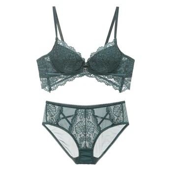 

Floral Lace Set Underwear Push Up Bra for Small Breasts Girls Bra and Panties Set Sexy Lingerie for Women A B C D Cup 2020 New