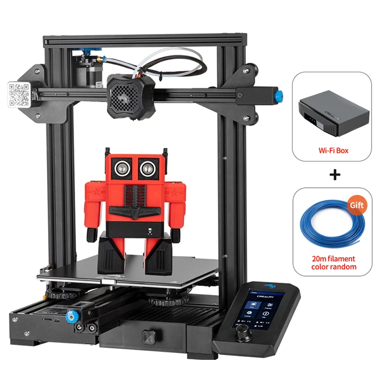 Creality Ender-3 V2 3D Printer FDM Printing Kit Upgraded Silent Motherboard Glass Bed 4.3 Inch Color Lcd Sensor Resume Printing 