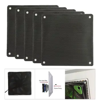 

5pcs Computer Mesh 30CM DIY PVC PC Case Fan Cooler Black Dust Filter Network Net Case Dustproof Cover Chassis Dust Cover