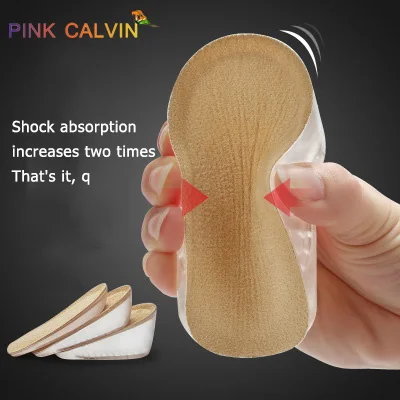 

1Pair Soft Height Increase Silicone Gel Insoles for heel spurs pain Foot cushion Foot Massage Care Half Heel Insole Pad Health