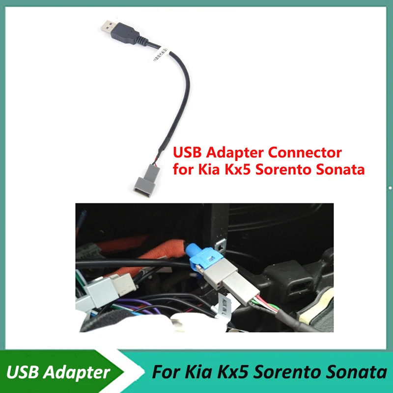 CarUSBAdapterConnectorforKiaKx5SorentoSonataOEMCarRadioGPS