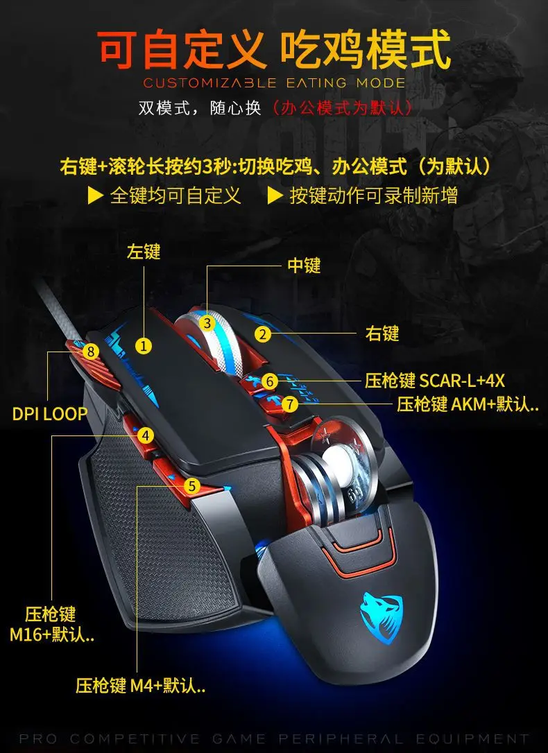 Машинная игровая мышь, ноутбук, компьютерная Макросъемка, мышь AliExpress