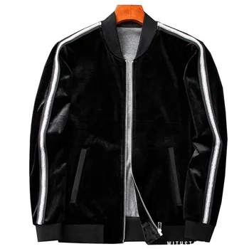 

Shiny corduroy jacket men's trendy windproof warmth slim fit jacket handsome striped trendy winter men's clothing v-neck thick
