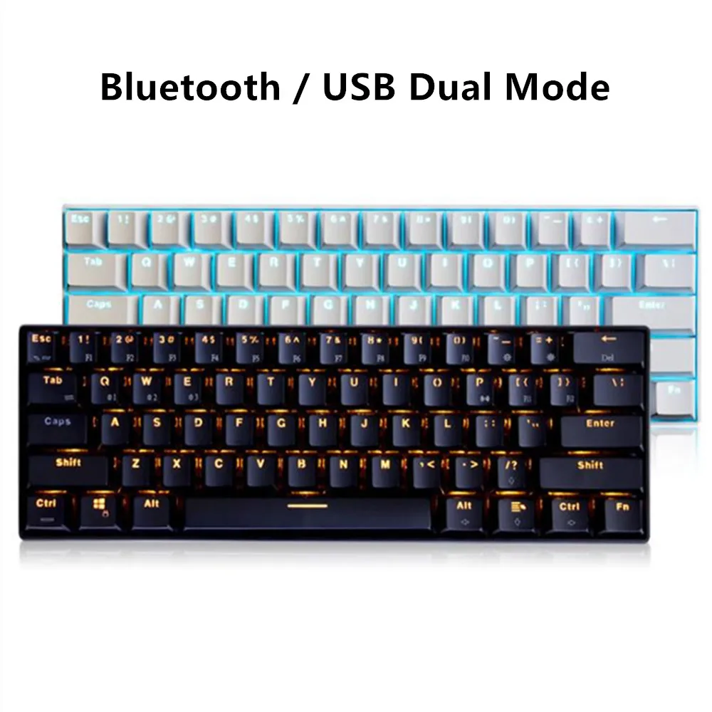  RK61 RGB Mini Mechanical Gaming Keyboard Bluetooth USB Backlit Keyboard Cherry Axis for Mac Windows