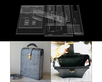 

1 leather acrylic handbag, handbag pattern template, sewing pattern, leather craft tool set