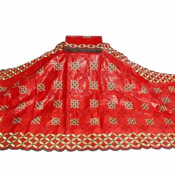 

7yards tissu african dry lace fabric bazin riche 2020 high quality jacquard guinea brocade fabric with lace ! WX70950