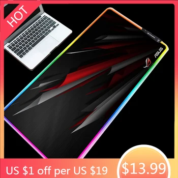 

Yuzuoan Republic of Gamers RGB mouse pad LED backlit cool keyboard gaming table pad