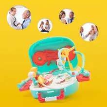 16 шт., игровой домик, игрушки для ролевых игр, Игровой Набор доктора, Детский доктор, игрушечный набор, имитация, медицинский набор инструментов, светильник, музыка, Новинка