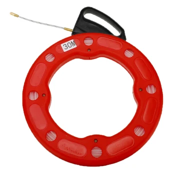 

4mm*30M Fiberglass Fish Tape Reel Puller Conduit Ducting Rodder Pulling Wire Cable Red Ducting Rodder Pulling Wire Cable Puller