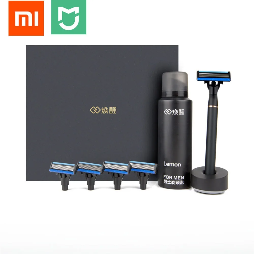 

Original xiaomi mijia Men Women Shaver Razor lemon flavor , 8 in 1 Sets Magbetic replace the clip For xiaomi smart home