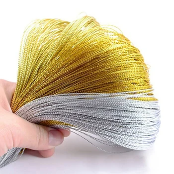 

Sturdy 100Pcs / sets of DIY gift packaging gold and silver rope gift packaging wedding party decoration supplies Gold Wire